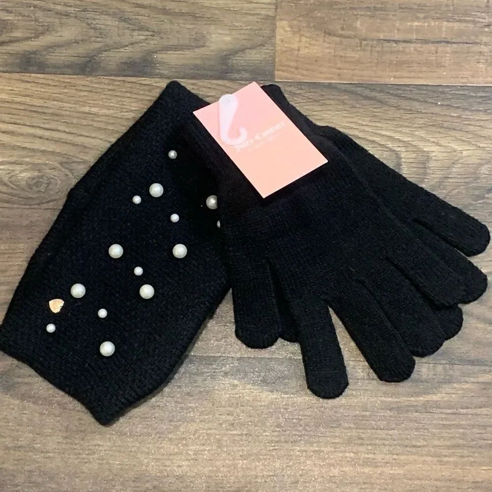 Pearl Juicy Couture Headband & Gloves Set
